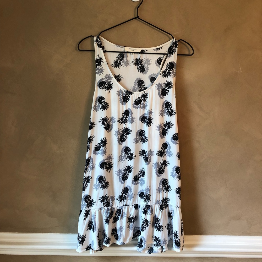 - Solitaire pineapple print swim coverup pink bows